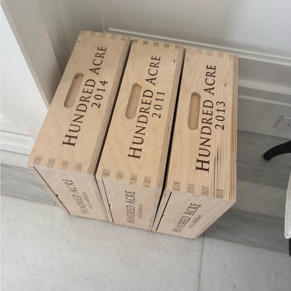 2011 Hundred Acre Kayli Morgan Wooden Wine Crate
